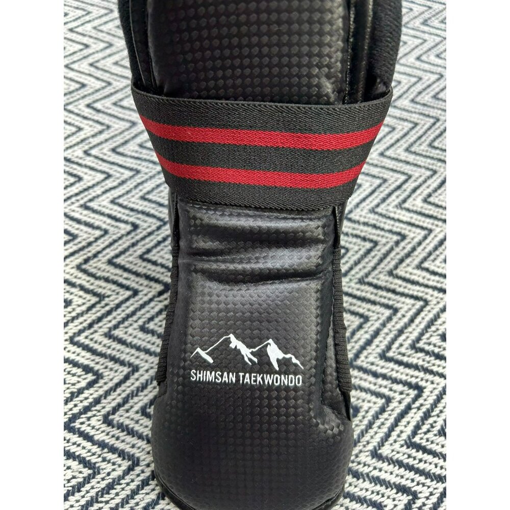 Shimsan Taekwondo Sparring Gloves & Foot Guards Set CHS Black/Red Long Life Prod - Picture 5 of 6